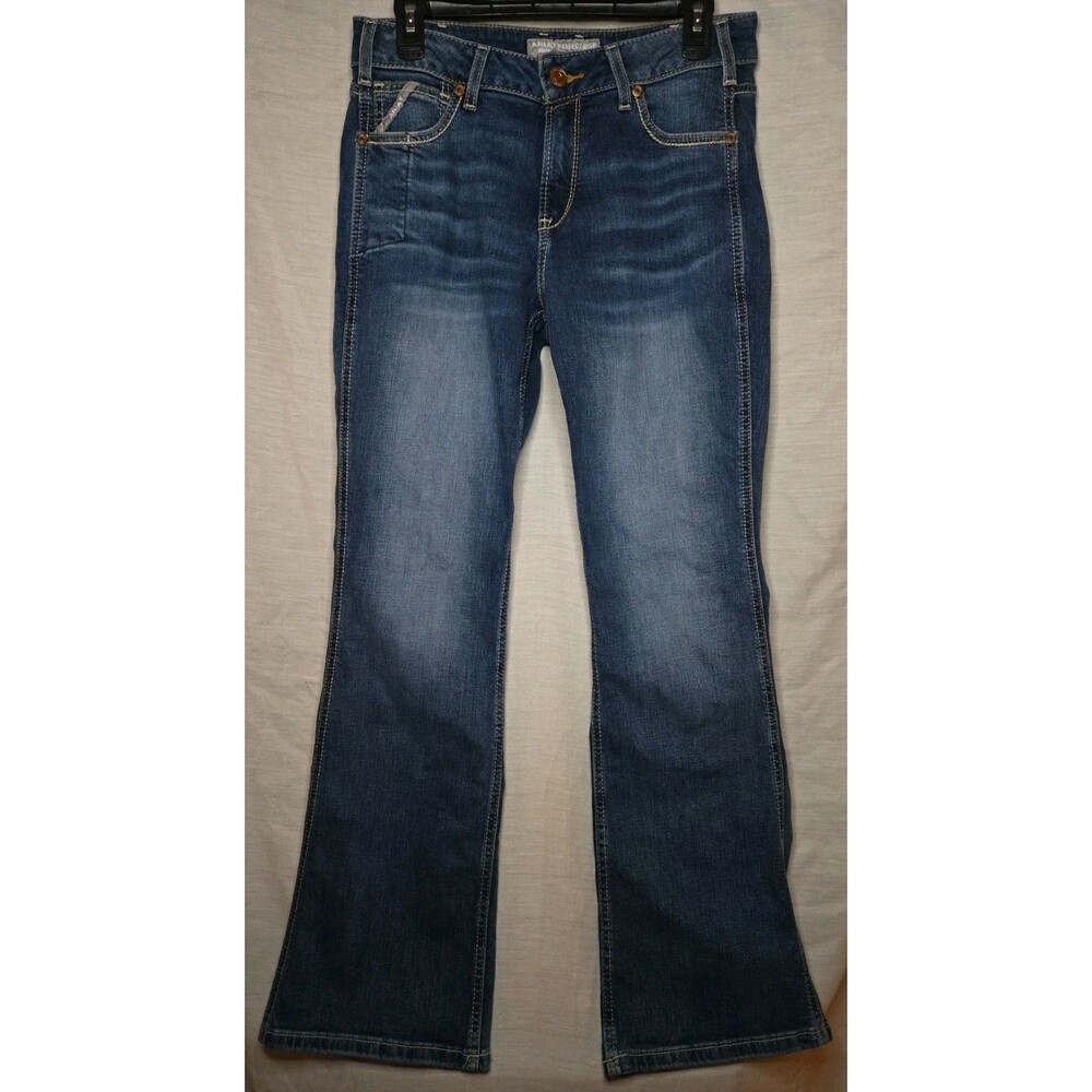 Women’s Ariat Rebar Riveter Perfect Rise Boot Cut Mid Wash Jeans Size 30S 30x30
